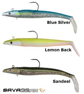 Savage gear Sandeel 20cm 150g 2+1 Adet Sahte Balık Blue Silver