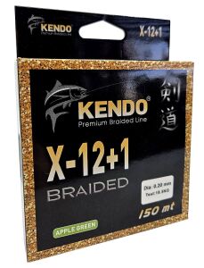 Kendo X-12+1 Braided 150m Apple Green Örgü İp 0,18mm