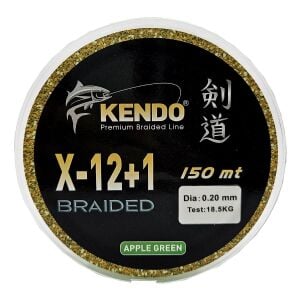 Kendo X-12+1 Braided 150m Apple Green Örgü İp 0,25mm