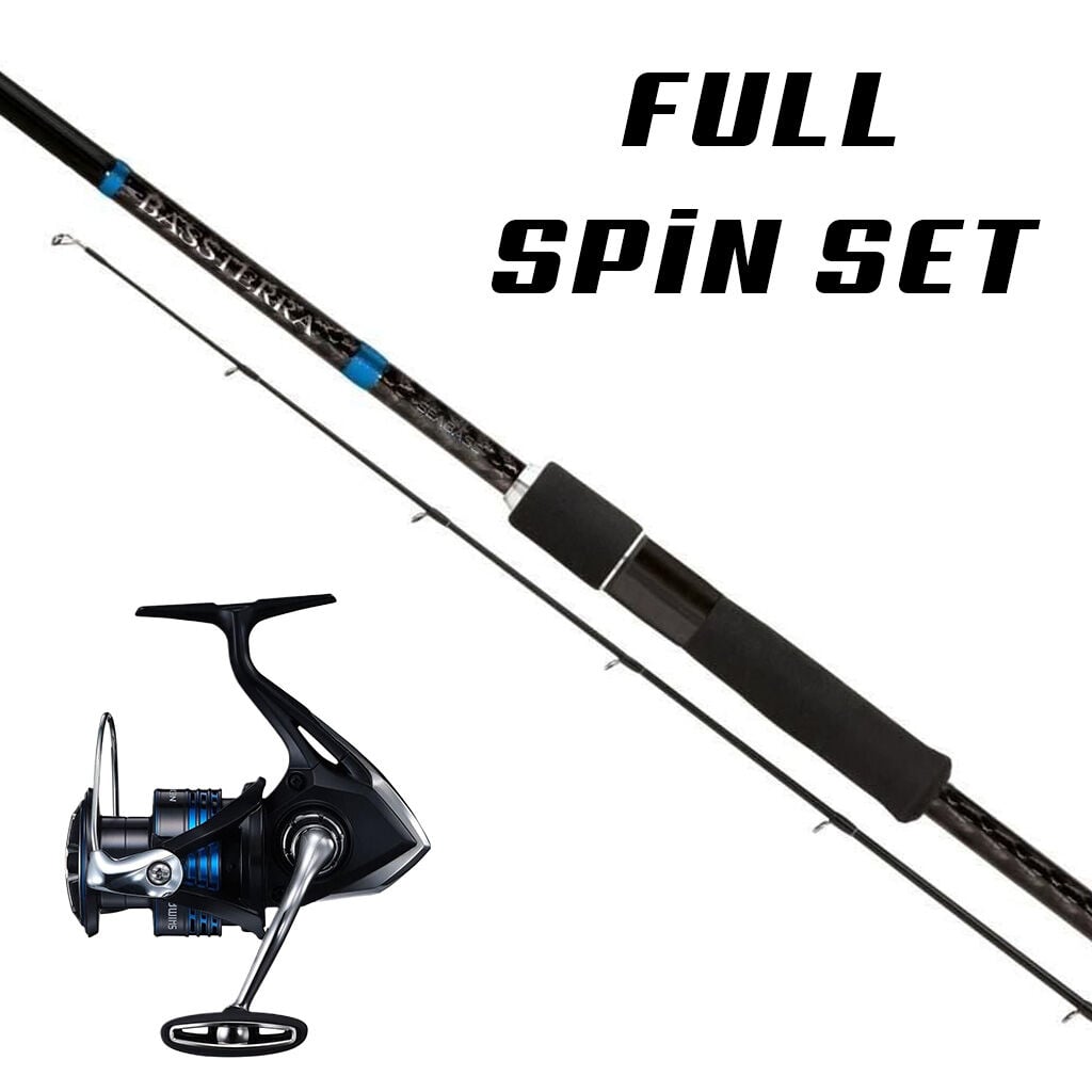 Shimano Bassterra 2.74m 7-30gr Spin Kamış & Shimano Nexave C3000 Olta Makinesi / Spin Set