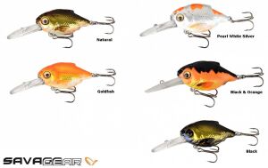 Savage gear 3D Crucian Crank 3,4 cm 3,4 gr SR DR Sahte Balık Black Orange
