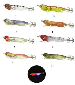 Captain 3016 Işıklı Kalamar Zokası 8cm Fukado Squid