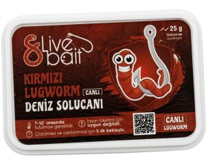 Lug Worm 8 Live Bait Kırmızı Deniz Solucanı (Çin Kurdu)