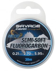 Savage Gear Semi-Soft Fluorocarbon Seabass 30 M Clear 0.35 MM 6.72 KG 14.81 LB