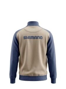 Shimano Zipper Sweatshirt Bej/İndigo Fermuarlı