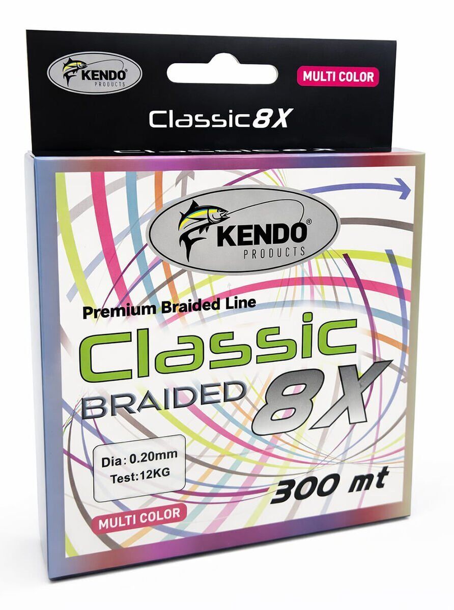 Kendo Classic 8X 300m Multicolor Örgü İp 0.18mm