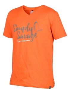 Savage gear Simply  Savage V-neck Tee Grey T-Shirt M