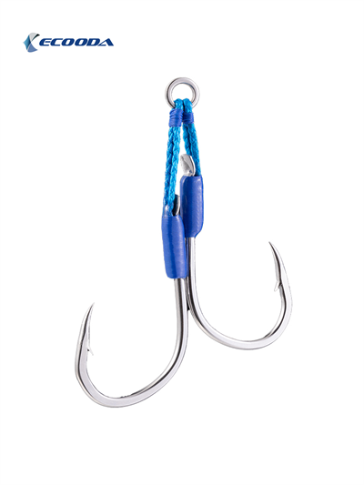 Ecooda Cyan Blue Speed Jigging Hooks Sawara