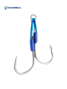 Ecooda Cyan Blue Speed Jigging Hooks Sawara