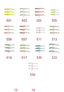 Captain 3526 Eel Fish 5cm Silikon Zargana Suni Yem 3lü Paket