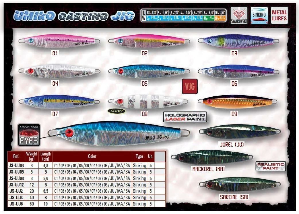 Fishus Umiko Casting Jig 10cm 60gr