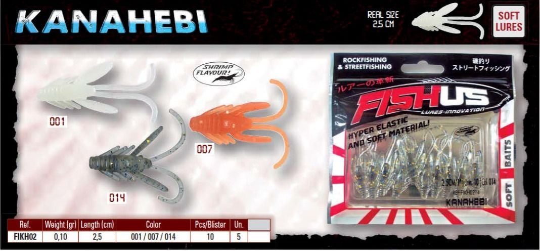 Fishus Kanahebi 2.5cm Silikon Yem