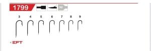 EFT Hook 1799 Siyah Düz İğne 100 Adet 7