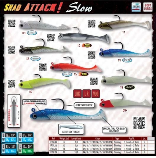 Fishus Shad Attack Slow 4.5cm 6gr Silikon Yem