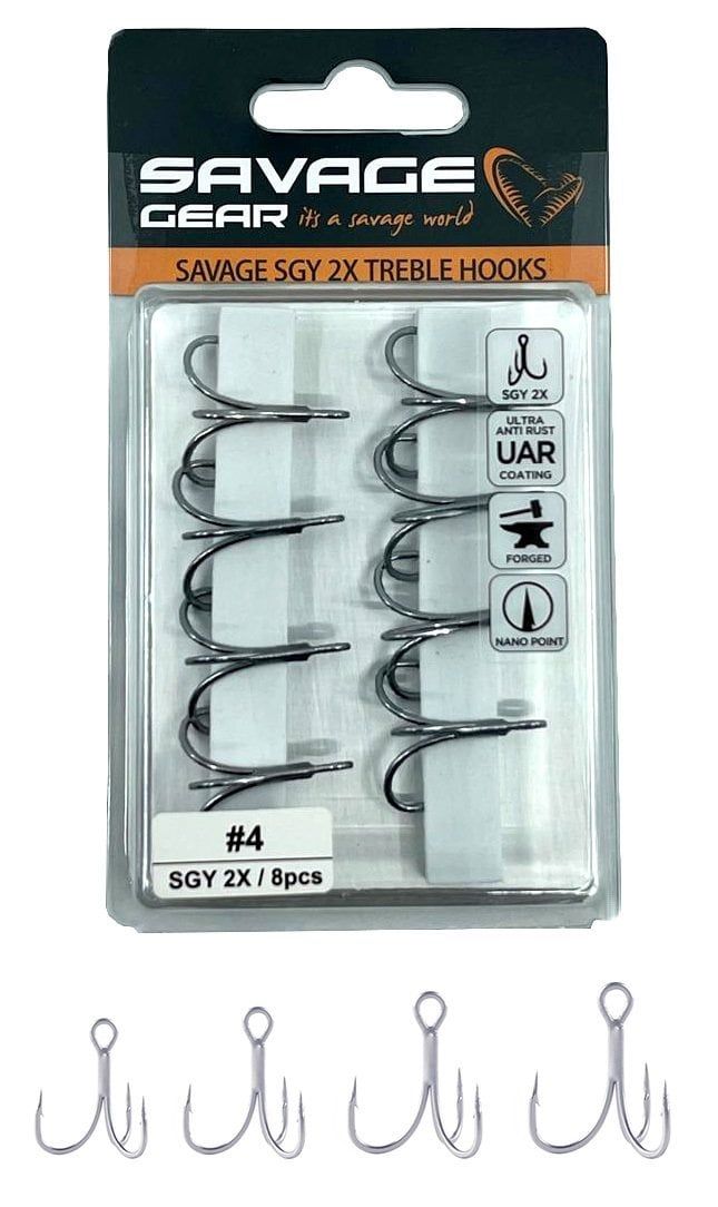Savage Gear SGY 2X Trebles 8 Adet İğne #2