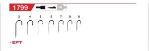 EFT Hook 1799 Beyaz Düz İğne 100 Adet 11