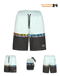Fujin Pro Angler Board Short Mayo Anthracite Turquoise