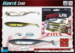 Fishus Hanta Shad 8cm 3.2gr Silikon Yem