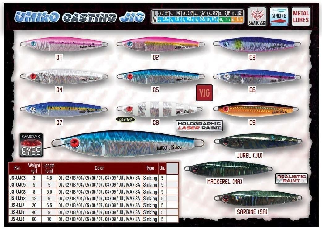 Fishus Umiko Casting Jig 8cm 40gr