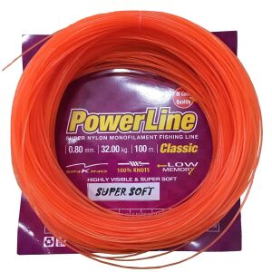 Powerline Soft Turuncu 100m Poşet Misina 0,30 mm