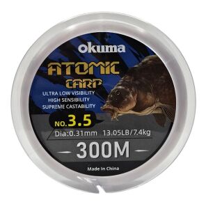 Okuma Atomic Carp Nylon Clear Color 300m Misina 0.34mm