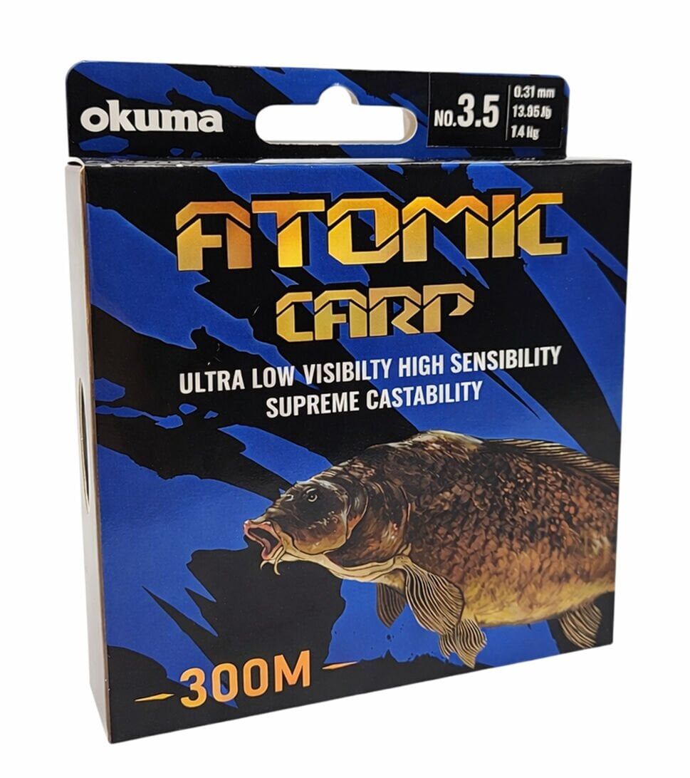 Okuma Atomic Carp Nylon Clear Color 300m Misina 0.40mm