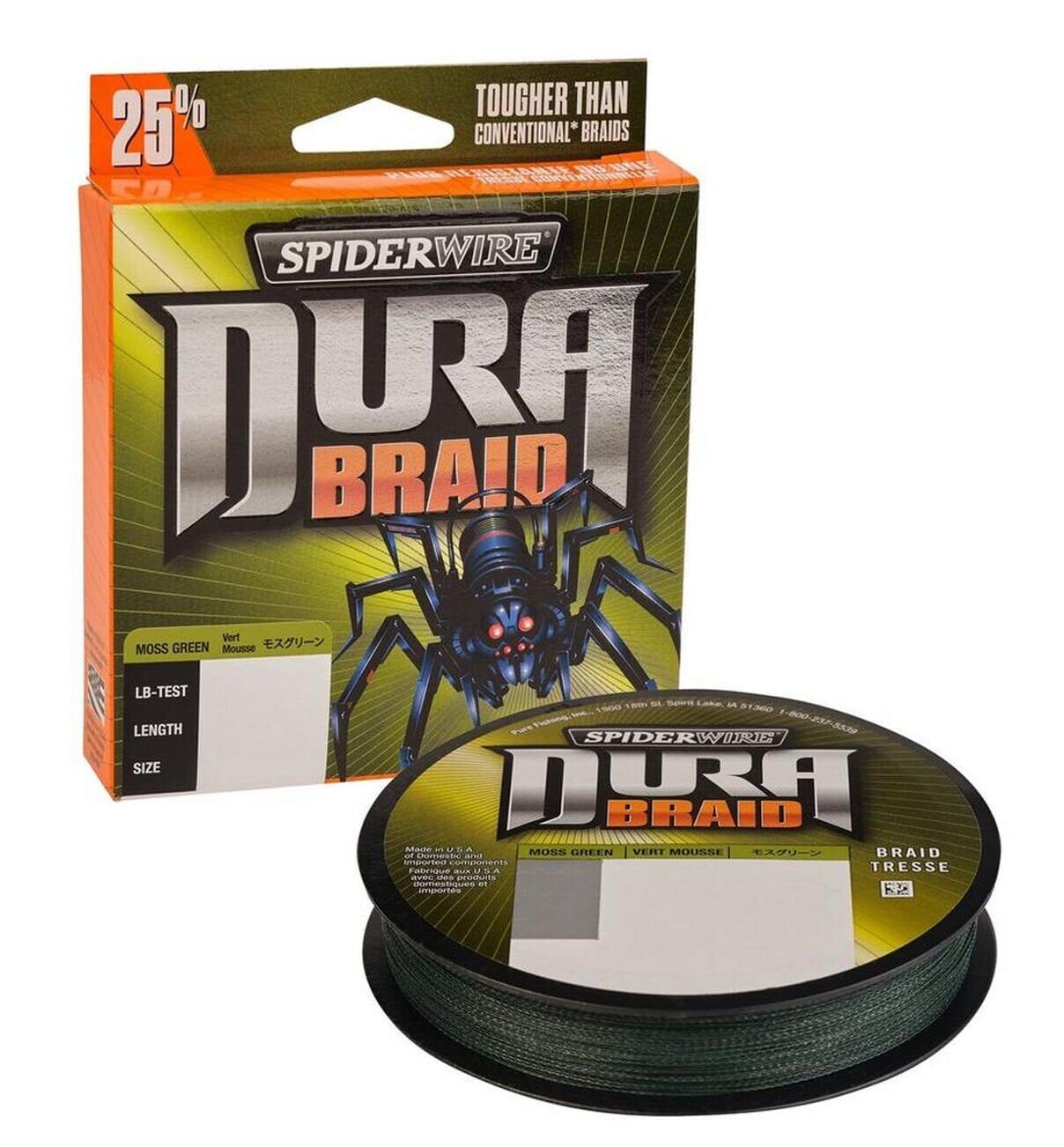 SpiderWire Dura Braid 135m Moss Green Örgü İp 0.43mm