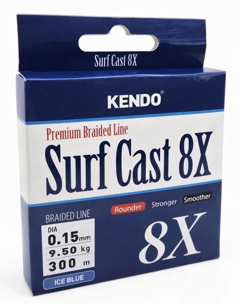 Kendo Surf Cast 8X Fighting 300 mt Örgü İp ( ICE BLUE) 0,10 mm