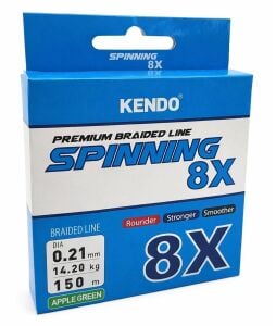 Kendo Spinning 8X Fighting 150 mt Örgü ip (Apple Green) 0,15mm