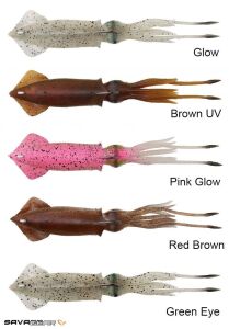 Savage gear 3D TPE Swim Squid 95mm 10g 2 Adet Sahte Balık Red Brown