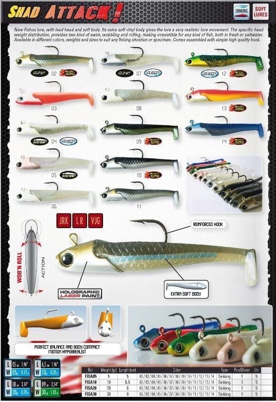 Fishus Shad Attack 6cm 10gr Silikon Yem