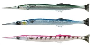 Savage gear Lıne Thru Needlefish Pulsetail 2+1  30cm 85gr Sahte Balık Green Needlefish