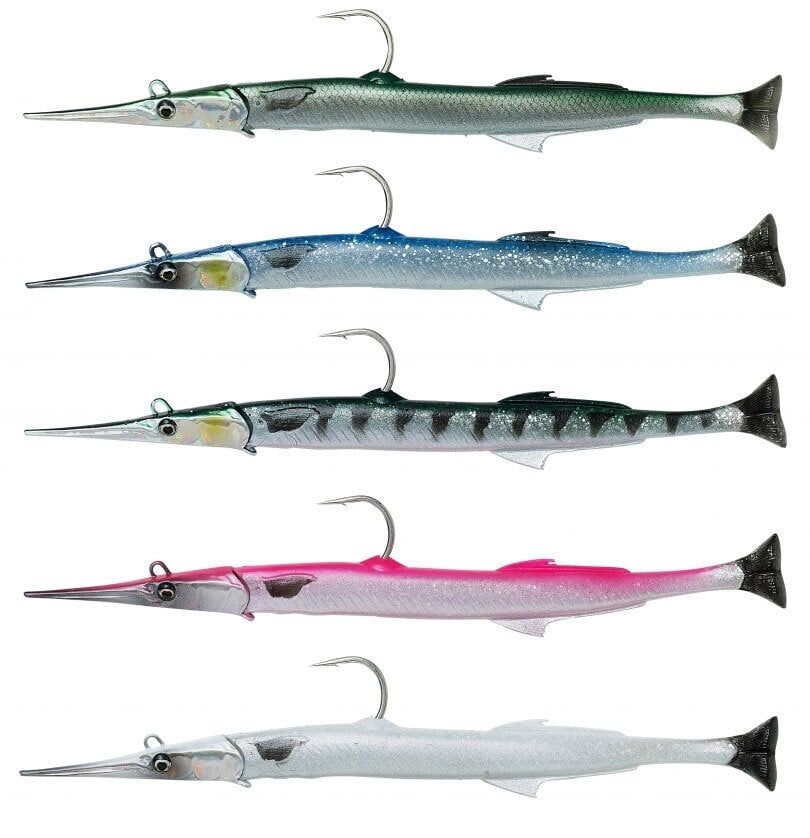 Savage gear Needlefish Pulsetail 2+1 18 cm 26g Sahte Balık Blue Silver