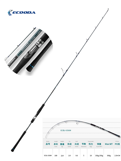 Ecooda Cyan Blue 168cm 150-250g Speed Jigging