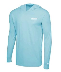 Okuma Aquatek Long Sleeve Hooded Sun Shirt Tahiti Blue 2L