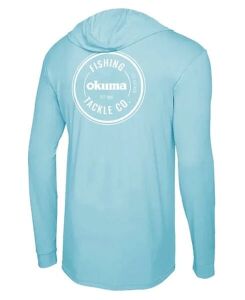 Okuma Aquatek Long Sleeve Hooded Sun Shirt Tahiti Blue M