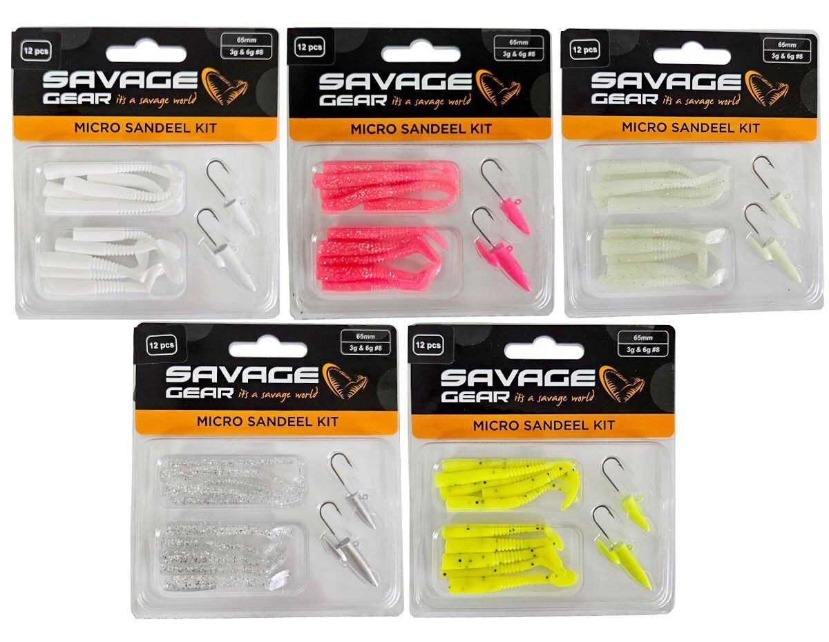 Savage gear Lrf Micro Sandeel Kit 12 Adet(1+1.5+5) Sahte Balık Pink