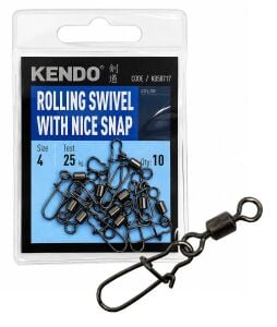 Kendo Rolling Swivel With Nice Snap 4 10pcs