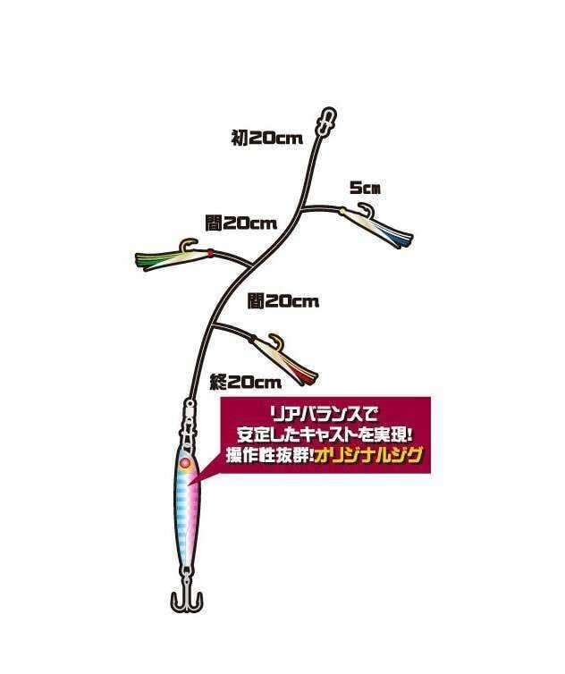 Hayabusa HA 280 Jigging Sabiki 2li Çaparili SET Light Jig Suni Yem