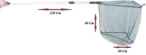 Captain 6725 Kepçe 2 Parça 220cm Teleskopik Kepçe 55x40cm Tor
