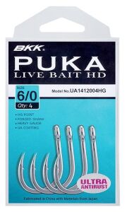 BKK Puka Livebait HD Olta İğnesi 6/0 4 Pcs