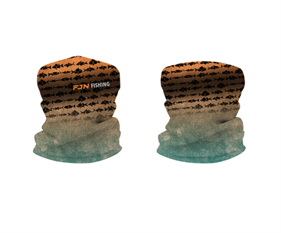 Fujin Neck Gaiter Boyunluk Aqua Orange Fish