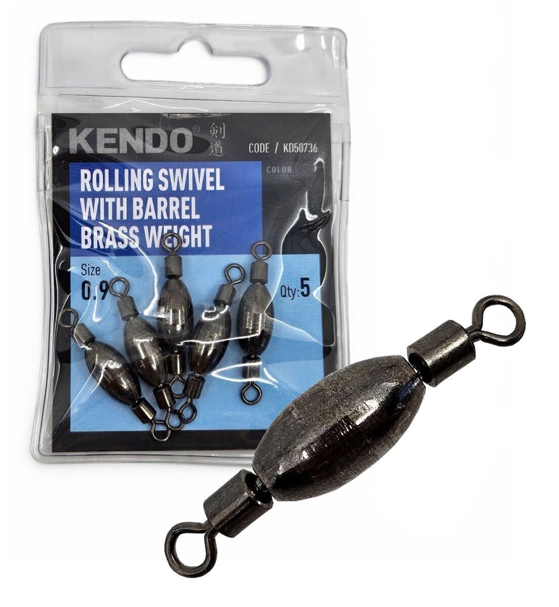 Kendo Rolling swivel with barrel brass weight 5 Adet ( Ağırlıklı Fırdöndü) 0,6
