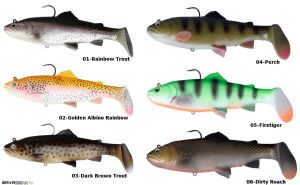 Savage gear 3D Trout Rattle Shad 12.5 cm 35 gr Sahte Balık 02-Golden Albino Rainbow