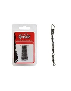 Captain 5095 3 Zincir Klips 5li Paket Black Nikel