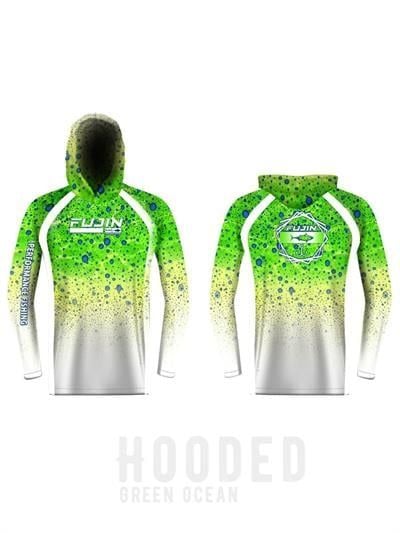 Fujin Performance Hooded Kapüşonlu T-Shirt Green Ocean