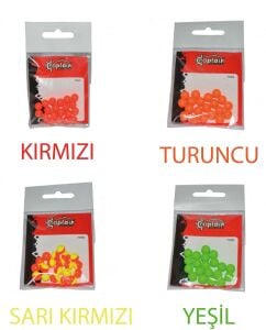Captain 7665 Renkli Boncuk Yuvarlak 75mm Silikon Boncuk 20li Paket