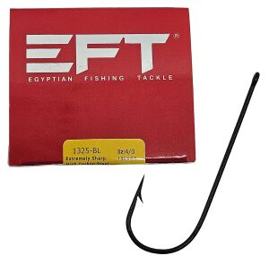 EFT Hook 1325 Siyah Düz İğne 2/0