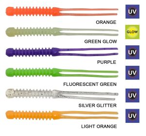 Kendo Killer Worm Lrf Silikonu 5,5cm 12 Adet Green Glow