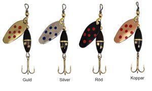 Myran Panter Spinn 5gr Kaşık Svart/Röd